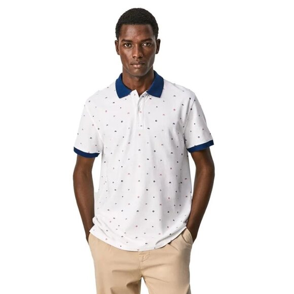 NWT -  Pepe Jeans London Firemont Short Sleeve Polo – White, Size M - Picture 3 of 14